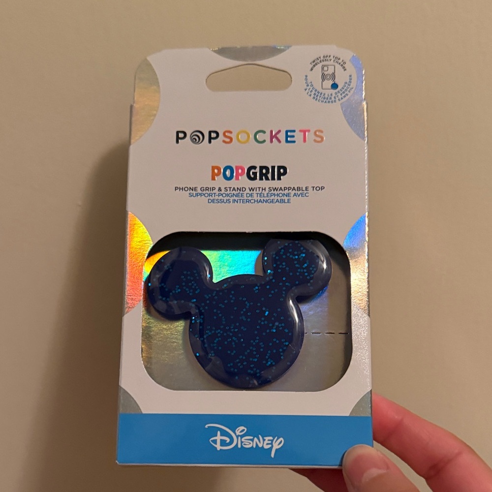 Disney Blue Sparkle Mickey PopGrip